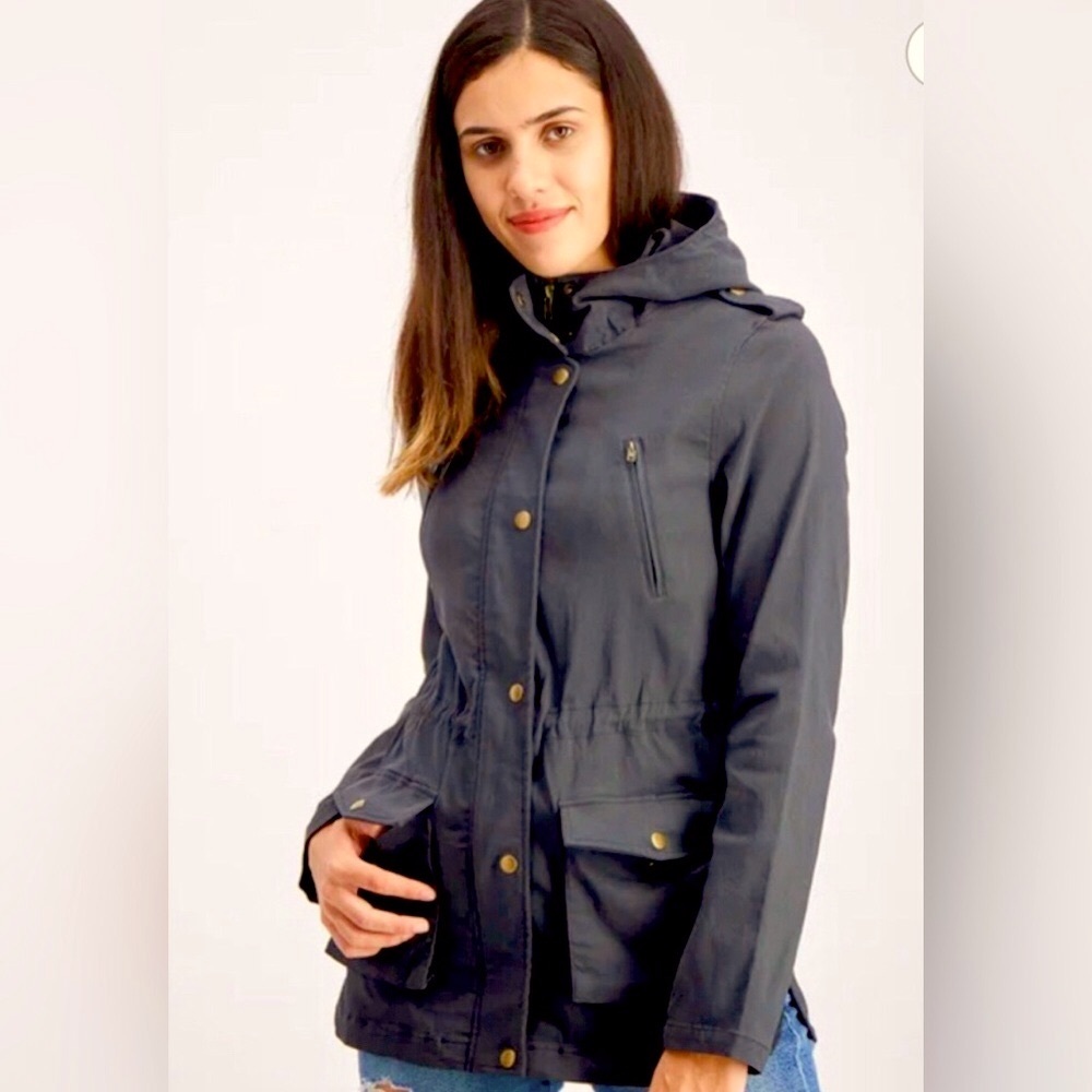 Edén Society Women's Hooded Anorak Jacket - Charcoal L